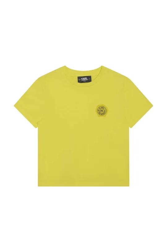 giallo Karl Lagerfeld t-shirt in cotone per bambini Bambini