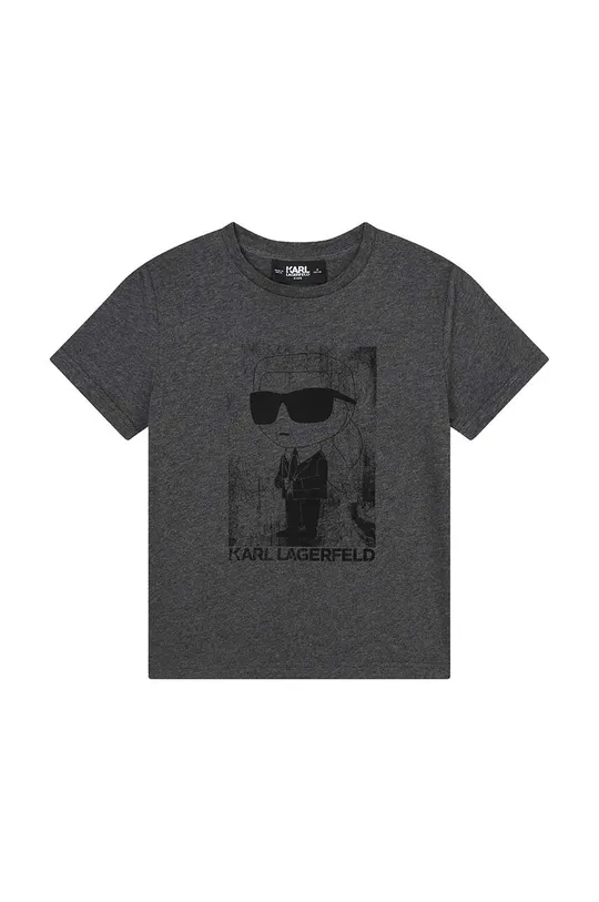 γκρί Παιδικό βαμβακερό μπλουζάκι Karl Lagerfeld Παιδικά