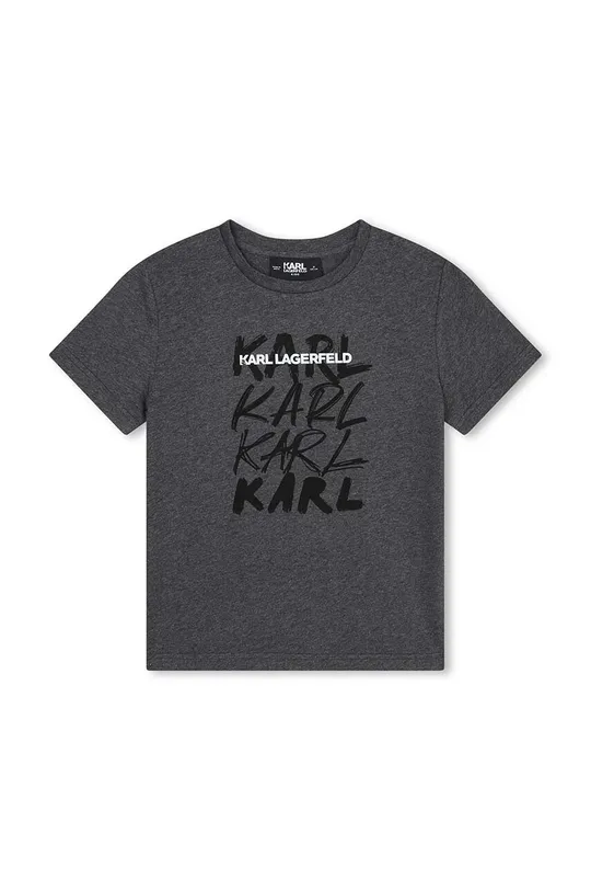 γκρί Παιδικό βαμβακερό μπλουζάκι Karl Lagerfeld Παιδικά