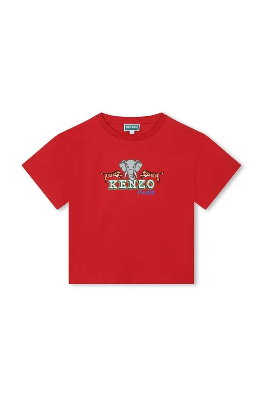 κόκκινο Παιδικό βαμβακερό μπλουζάκι Kenzo Kids Παιδικά