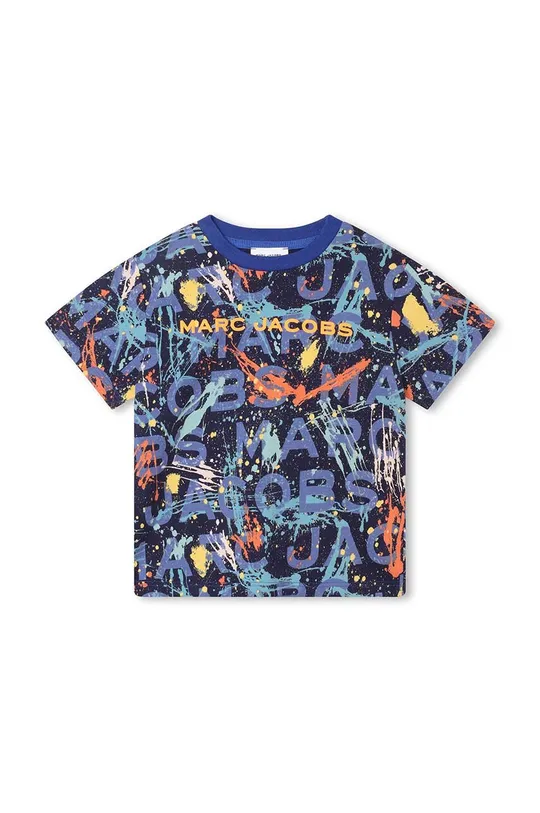 Otroška bombažna kratka majica Marc Jacobs mornarsko modra