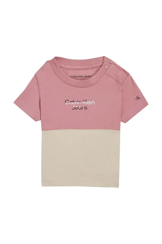 roza Majica kratkih rukava za bebe Calvin Klein Jeans Dječji