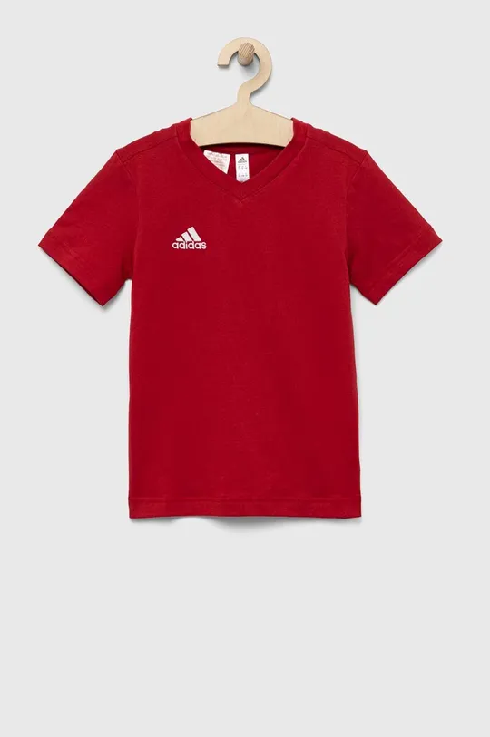 czerwony adidas Performance t-shirt bawełniany dziecięcy ENT22 TEE Y Dziecięcy