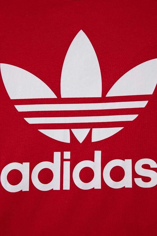 κόκκινο Βαμβακερό μπλουζάκι adidas Originals TREFOIL