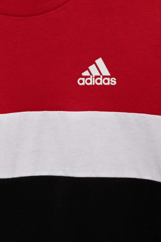 κόκκινο Παιδικό βαμβακερό μπλουζάκι adidas