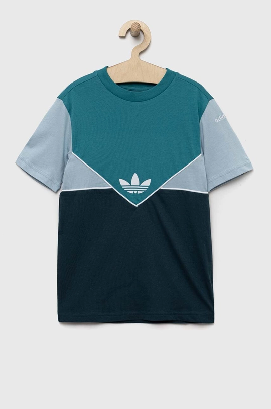 Detské bavlnené tričko adidas Originals tyrkysová