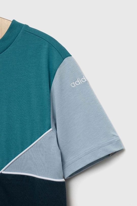 τιρκουάζ Παιδικό βαμβακερό μπλουζάκι adidas Originals