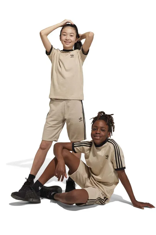 μπεζ Βαμβακερό μπλουζάκι adidas Originals Παιδικά