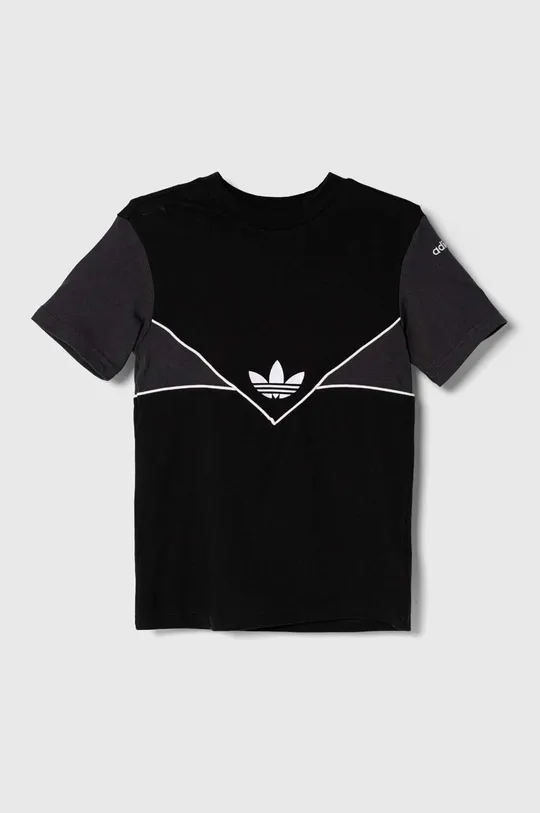 Дитяча бавовняна футболка adidas Originals чорний