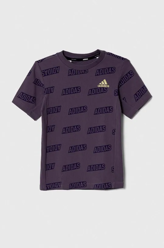 adidas t-shirt dziecięcy JB BLUV Q4AOP T wzorzyste fioletowy IA1601