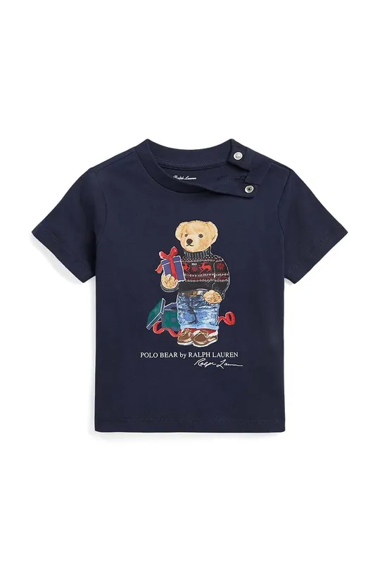 σκούρο μπλε Μωρό βαμβακερό μπλουζάκι Polo Ralph Lauren Για αγόρια