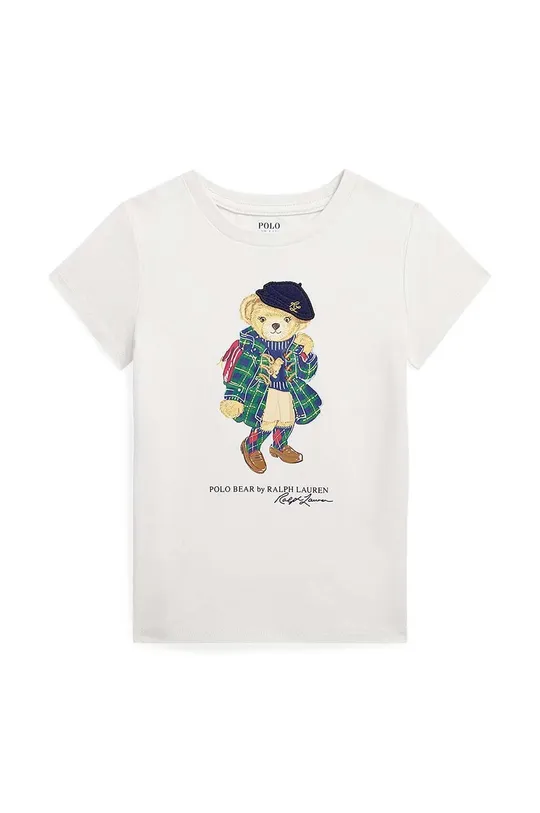 biały Polo Ralph Lauren t-shirt bawełniany dziecięcy Dziecięcy