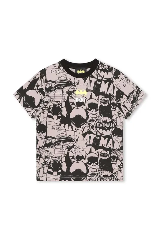 crna Dječja pamučna majica kratkih rukava Dkny x DC Comics Dječji