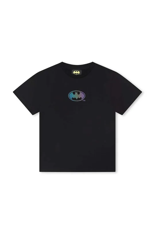 Otroška bombažna kratka majica Dkny črna