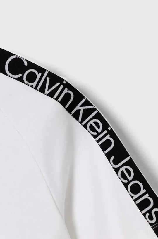 Calvin Klein Jeans t-shirt bawełniany dziecięcy Materiał zasadniczy: 100 % Bawełna, Aplikacja: 87 % Poliester, 13 % Elastan