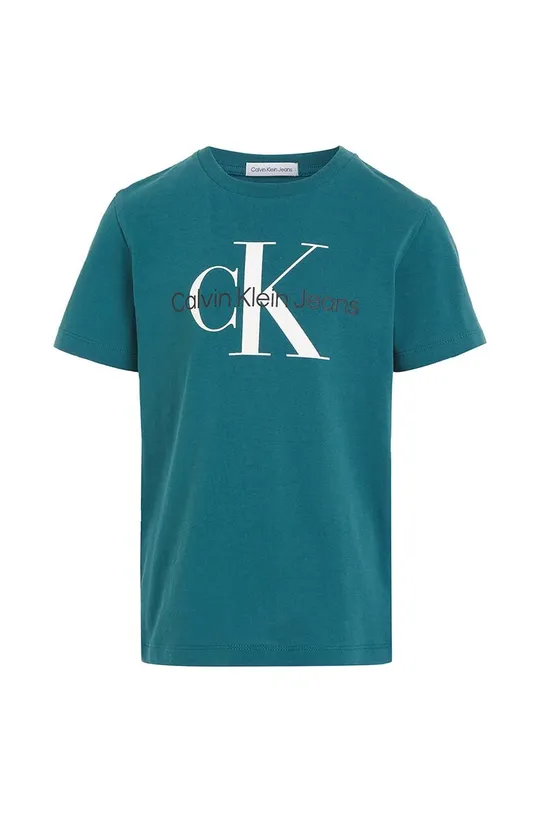 Calvin Klein Jeans t-shirt bawełniany dziecięcy zielony