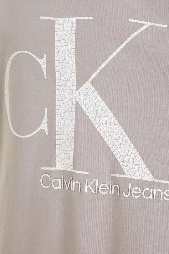 bež Dječja pamučna majica kratkih rukava Calvin Klein Jeans