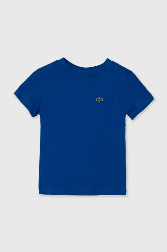 modrá Detské bavlnené tričko Lacoste Detský