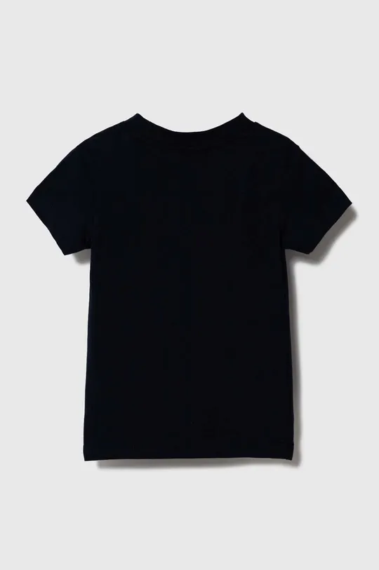 Дитяча бавовняна футболка Lacoste темно-синій