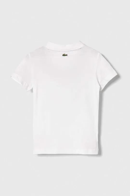 Detské bavlnené tričko Lacoste biela