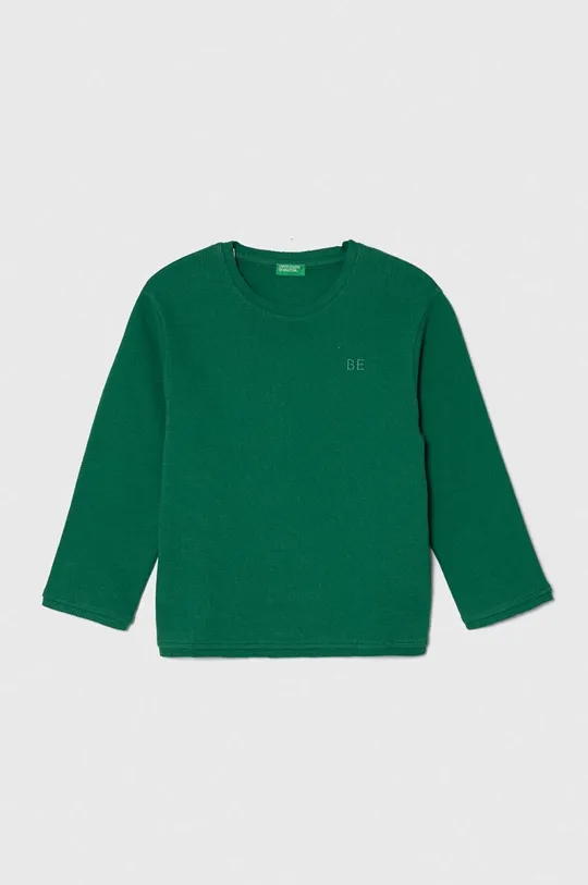 zelena Dječji pamučni pulover United Colors of Benetton Dječji