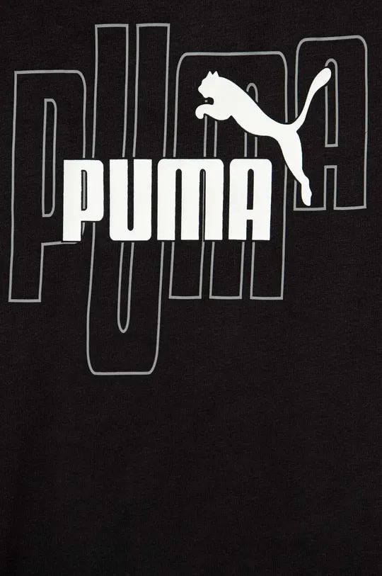 μαύρο Παιδικό βαμβακερό μπλουζάκι Puma GRAPHICS NO.1 LOGO Tee B