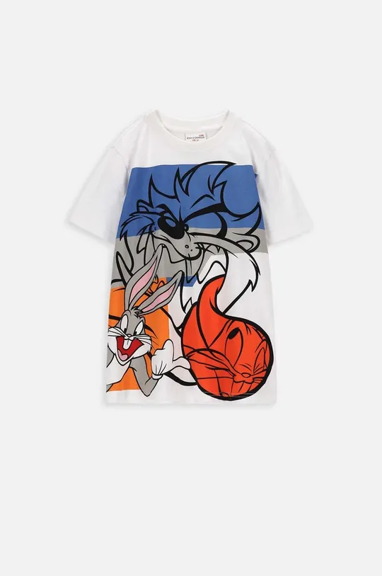 Παιδικό βαμβακερό μπλουζάκι Coccodrillo x Looney Tunes λευκό