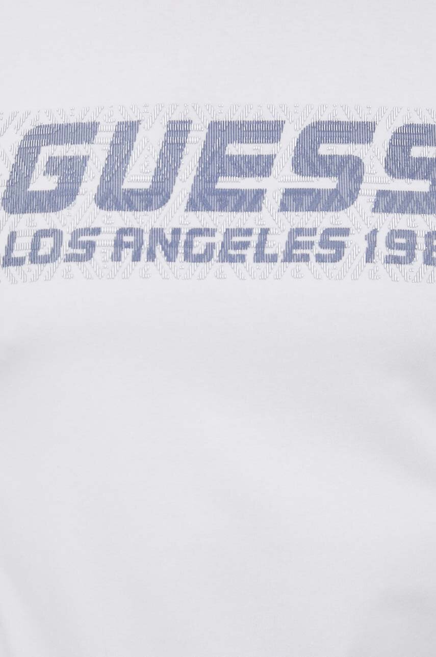Футболка Guess чоловічий колір білий з аплікацією | ANSWEAR.ua