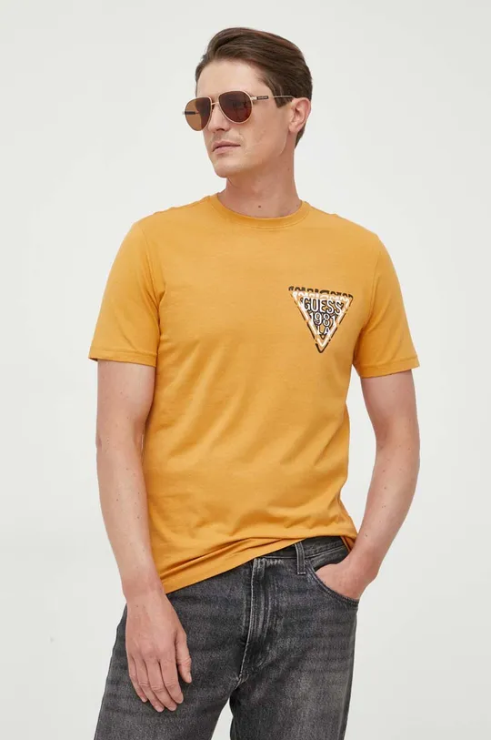pomarańczowy Guess t-shirt Męski