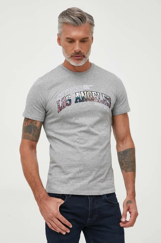 grigio Guess t-shirt in cotone Uomo