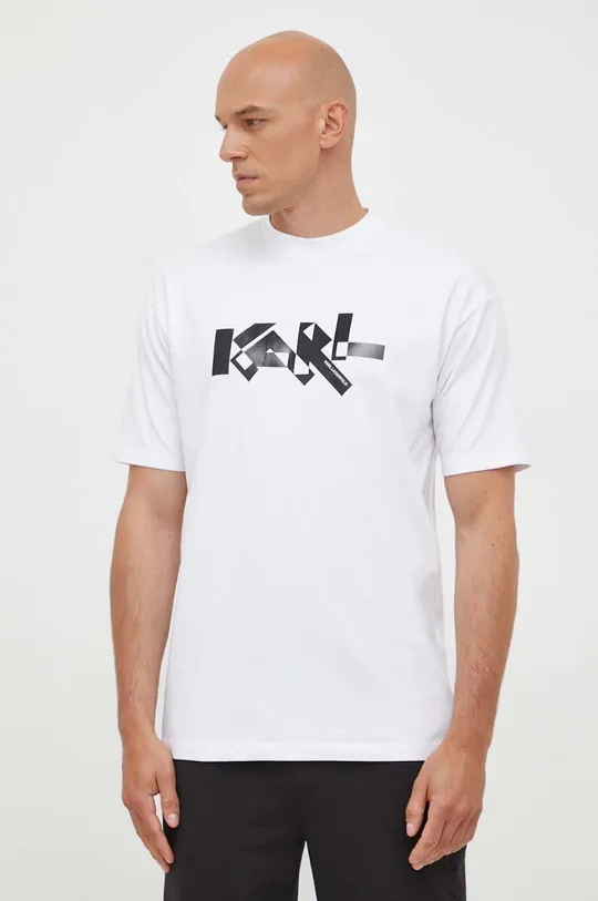biały Karl Lagerfeld t-shirt