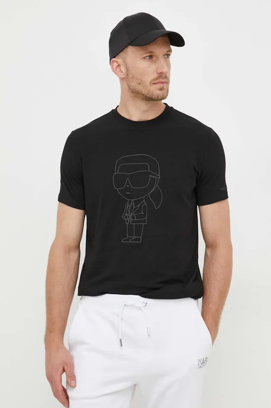 Karl Lagerfeld t-shirt in cotone nero