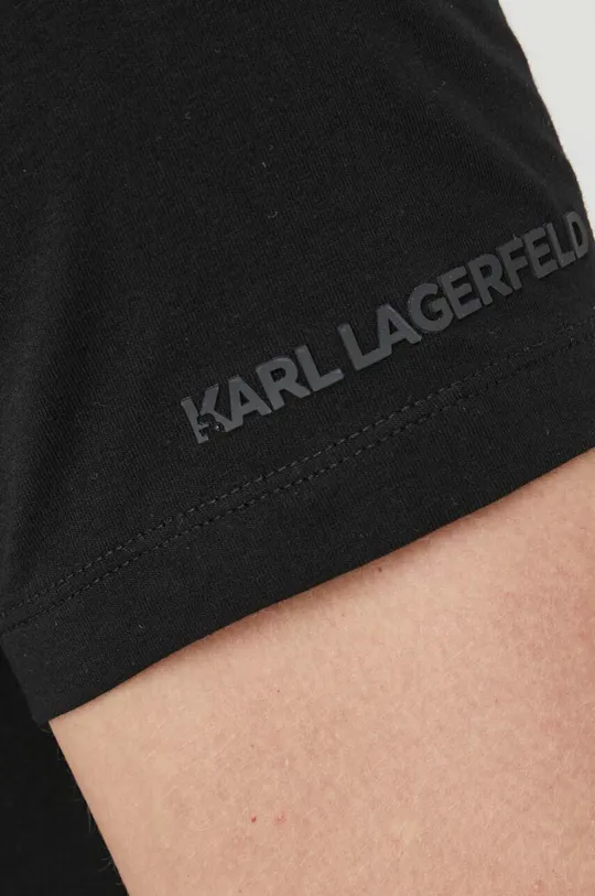 fekete Karl Lagerfeld pamut póló