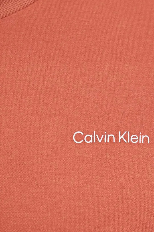 πορτοκαλί Βαμβακερό μπλουζάκι Calvin Klein
