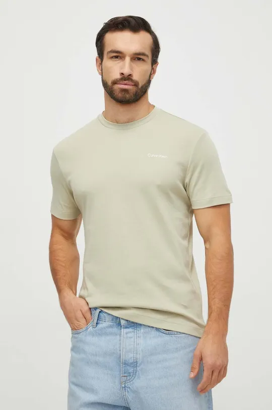 Calvin Klein t-shirt bawełniany zielony