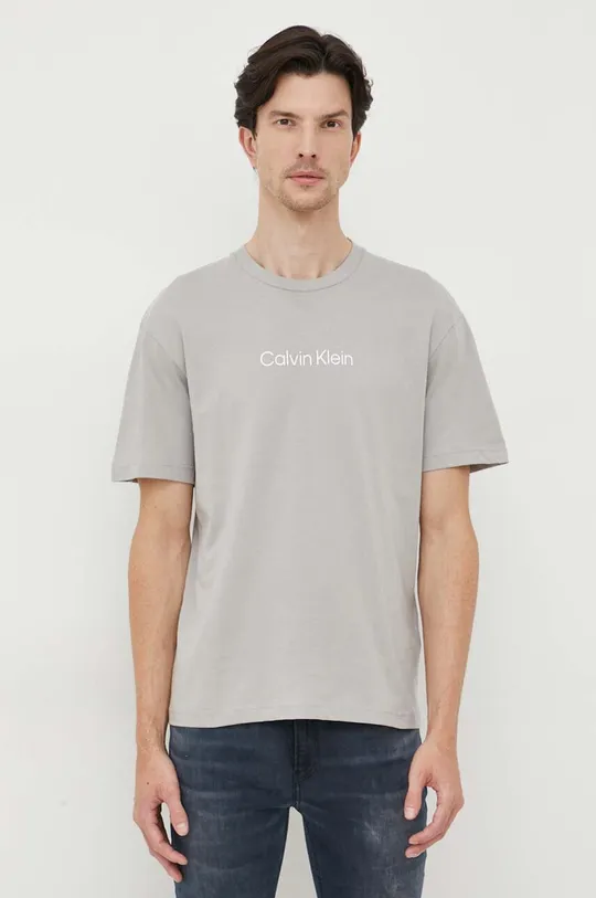 szürke Calvin Klein pamut póló Férfi