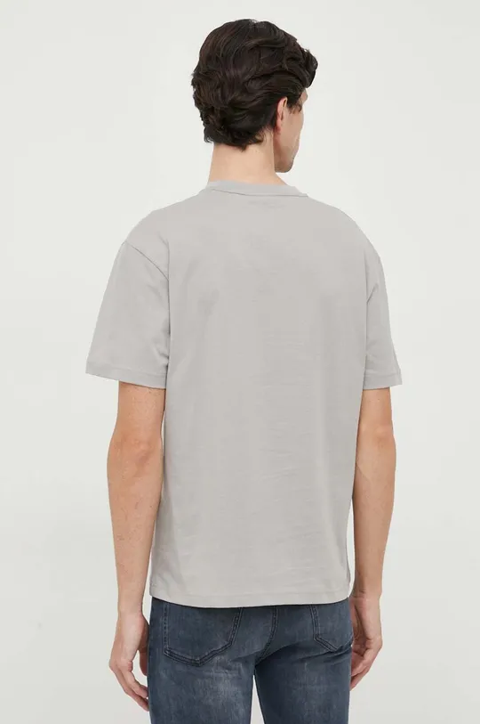 Βαμβακερό μπλουζάκι Calvin Klein γκρί