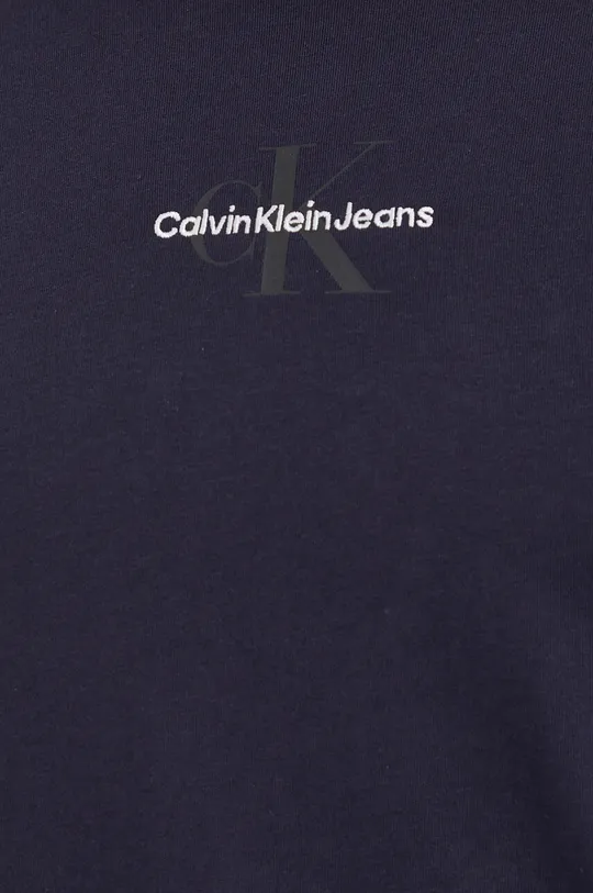 tmavomodrá Bavlnené tričko Calvin Klein Jeans