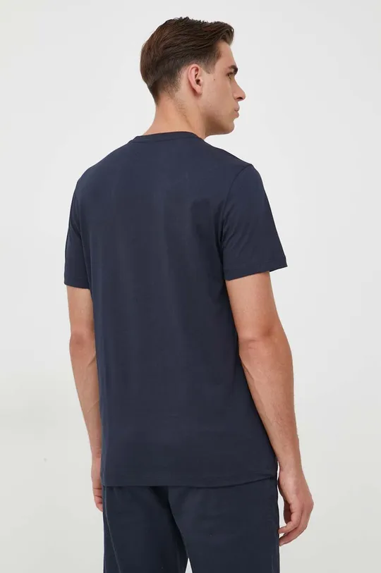 Βαμβακερό t-shirt BOSS σκούρο μπλε