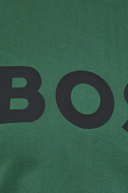 зелений Бавовняна футболка BOSS