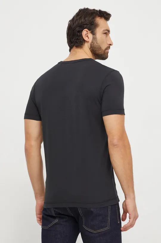 Bombažna kratka majica BOSS ORANGE črna