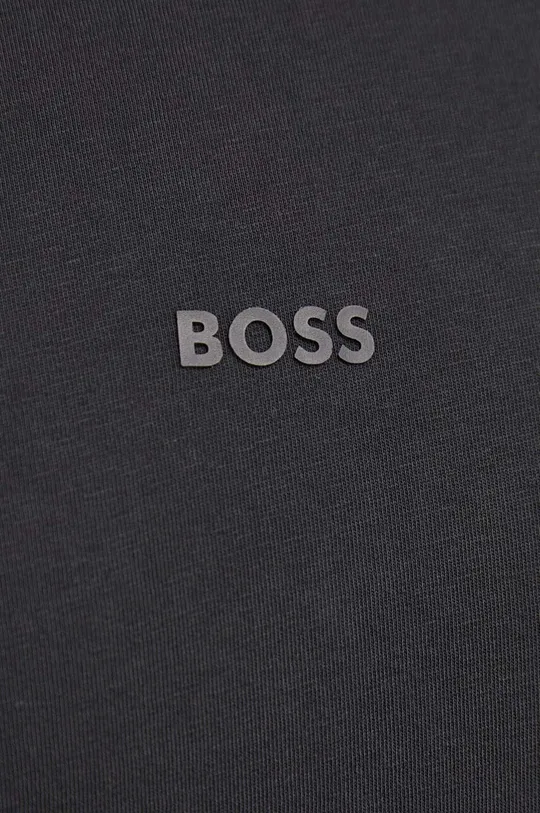 fekete Boss Orange pamut póló BOSS ORANGE