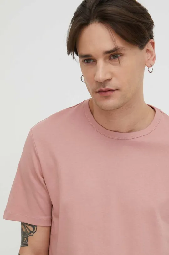 ružová Bavlnené tričko HUGO