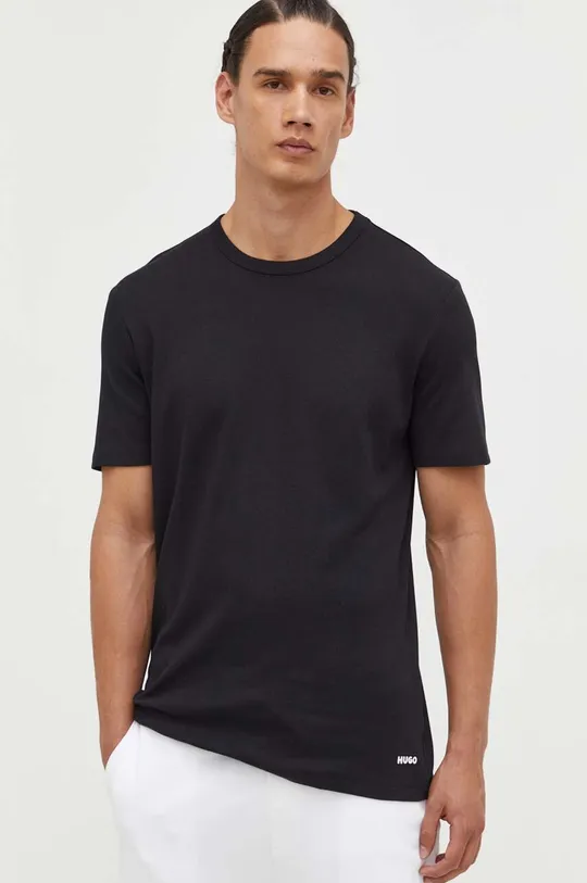 nero HUGO t-shirt in cotone Uomo