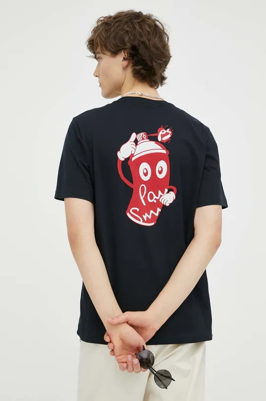 granatowy PS Paul Smith t-shirt bawełniany Męski