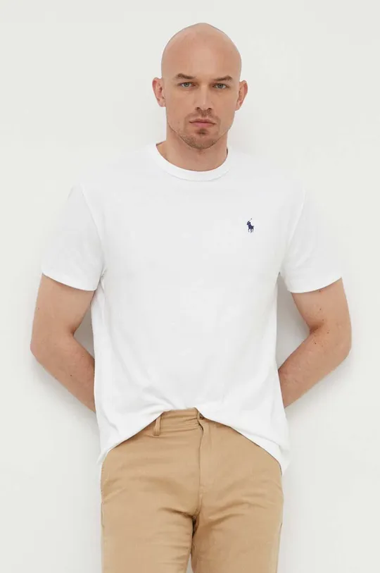 bijela Pamučna majica Polo Ralph Lauren Muški