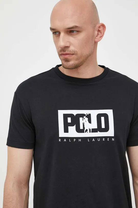 fekete Polo Ralph Lauren pamut póló