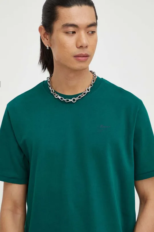 zielony Mercer Amsterdam t-shirt bawełniany