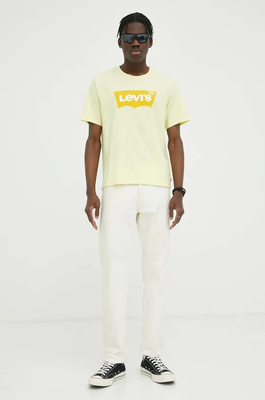 Levi's pamut póló sárga