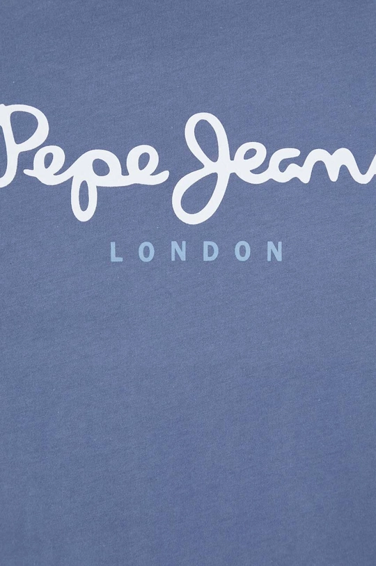 Βαμβακερό μπλουζάκι Pepe Jeans Eggo PM508208.562 μπλε